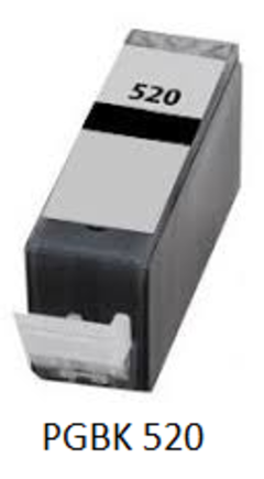 CANON PGI-520 BLACK-FEKETE UTNGYRTOTT 19 ml - 350 db A4-es lap nyomtatsi kapacitssal

